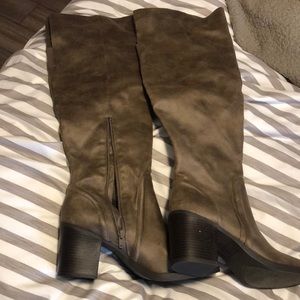 arnella corset back thigh high boot